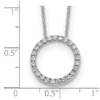 True Origin 14K White Gold 1/2 carat Lab Grown Diamond VS+ F+ Complete 18 in Eternity Pendant Necklace