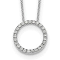 14k White Gold 1/2 carat Diamond Circle 18 inch Necklace
