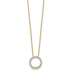 True Origin 14K Yellow Gold 1/2 carat Lab Grown Diamond VS+ F+ Complete 18 in Eternity Pendant Necklace