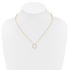 True Origin 14K Yellow Gold 1/2 carat Lab Grown Diamond VS+ F+ Complete 18 in Eternity Pendant Necklace