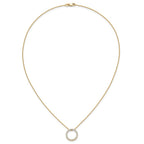 True Origin 14K Yellow Gold 1/2 carat Lab Grown Diamond VS+ F+ Complete 18 in Eternity Pendant Necklace