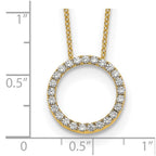 True Origin 14K Yellow Gold 1/2 carat Lab Grown Diamond VS+ F+ Complete 18 in Eternity Pendant Necklace