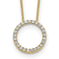 True Origin 14K Yellow Gold 1/2 carat Lab Grown Diamond VS+ F+ Complete 18 in Eternity Pendant Necklace