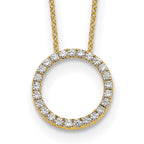 True Origin 14K Yellow Gold 1/2 carat Lab Grown Diamond VS+ F+ Complete 18 in Eternity Pendant Necklace