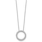 14k White Gold 1 carat Diamond Circle 18 inch Necklace