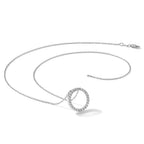 True Origin 14K White Gold 1 carat Lab Grown Diamond VS+ F+ Complete 18 in Eternity Pendant Necklace
