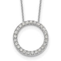 14k White Gold 1 carat Diamond Circle 18 inch Necklace