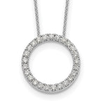 True Origin 14K White Gold 1 carat Lab Grown Diamond VS+ F+ Complete 18 in Eternity Pendant Necklace