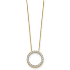 True Origin 14K Yellow Gold 1 carat Lab Grown Diamond VS+ F+ Complete 18 in Eternity Pendant Necklace