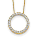 True Origin 14K Yellow Gold 1 carat Lab Grown Diamond VS+ F+ Complete 18 in Eternity Pendant Necklace