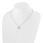 True Origin 14K White Gold 1/6 carat Lab Grown Diamond VS+ F+ 18 in Complete Quatrefoil Floral Necklace