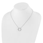 True Origin 14K White Gold 1/4 carat Lab Grown Diamond VS+ F+ 18 in Complete Hexagon Necklace