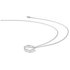 True Origin 14K White Gold 1/4 carat Lab Grown Diamond VS+ F+ 18 in Complete Hexagon Necklace