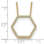 True Origin 14K Yellow Gold 1/4 carat Lab Grown Diamond VS+ F+ 18 in Complete Hexagon Necklace