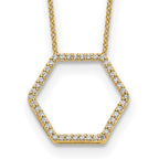 True Origin 14K Yellow Gold 1/4 carat Lab Grown Diamond VS+ F+ 18 in Complete Hexagon Necklace
