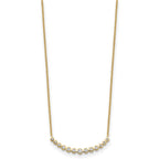 True Origin 14K Yellow Gold 1/4 carat Lab Grown Diamond VS+ F+ 18 in Complete Graduated Curved Bar Necklace
