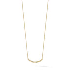 True Origin 14K Yellow Gold 1/4 carat Lab Grown Diamond VS+ F+ 18 in Complete Graduated Curved Bar Necklace