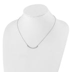 True Origin 14K White Gold 1/2 carat Lab Grown Diamond VS+ F+ 18 in Complete Graduated Curved Bar Necklace