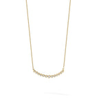 True Origin 14K Yellow Gold 1/2 carat Lab Grown Diamond VS+ F+ 18 in Complete Graduated Curved Bar Necklace