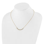 True Origin 14K Yellow Gold 3/4 carat Lab Grown Diamond VS+ F+ 18 in Complete Graduated Curved Bar Necklace
