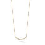 True Origin 14K Yellow Gold 3/4 carat Lab Grown Diamond VS+ F+ 18 in Complete Graduated Curved Bar Necklace