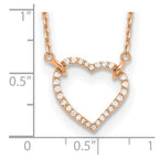 True Origin 14K Rose Gold 1/5 carat Lab Grown Diamond VS+ F+ Complete 18 in Hearts Necklace