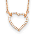 True Origin 14K Rose Gold 1/5 carat Lab Grown Diamond VS+ F+ Complete 18 in Hearts Necklace