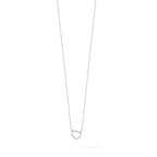 True Origin 14K White Gold 1/5 carat Lab Grown Diamond VS+ F+ Complete 18 in Hearts Necklace