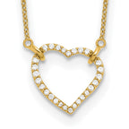 True Origin 14K Yellow Gold 1/5 carat Lab Grown Diamond VS+ F+ Complete 18 in Hearts Necklace