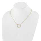 True Origin 14K Yellow Gold 3/4 carat Lab Grown Diamond VS+ F+ Complete 18in Open Heart Necklace