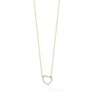 True Origin 14K Yellow Gold 3/4 carat Lab Grown Diamond VS+ F+ Complete 18in Open Heart Necklace