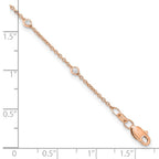 True Origin 14K Rose Gold 1/6 carat Lab Grown Diamond VS+ F+ Complete 7 Station 7 in Bracelet