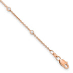 True Origin 14K Rose Gold 1/6 carat Lab Grown Diamond VS+ F+ Complete 7 Station 7 in Bracelet