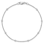 True Origin 14K White Gold 1/6 carat Lab Grown Diamond VS+ F+ Complete 7 Station 7 in Bracelet