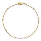True Origin 14K Yellow Gold 1/6 carat Lab Grown Diamond VS+ F+ Complete 7 Station 7 in Bracelet