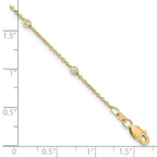 True Origin 14K Yellow Gold 1/6 carat Lab Grown Diamond VS+ F+ Complete 7 Station 7 in Bracelet