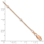 True Origin 14K Rose Gold 1/6 carat Lab Grown Diamond VS+ F+ Complete 8 Station 8 in Bracelet