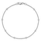 True Origin 14K White Gold 1/6 carat Lab Grown Diamond VS+ F+ Complete 8 Station 8 in Bracelet