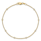 True Origin 14K Yellow Gold 1/6 carat Lab Grown Diamond VS+ F+ Complete 8 Station 8 in Bracelet