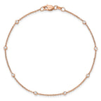 True Origin 14K Rose Gold 1/5 carat Lab Grown Diamond VS+ F+ Complete 9 Station 9 in Bracelet