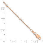 True Origin 14K Rose Gold 1/5 carat Lab Grown Diamond VS+ F+ Complete 9 Station 9 in Bracelet