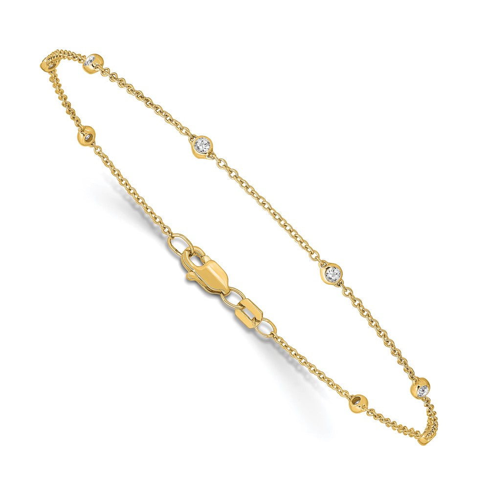 True Origin 14K Yellow Gold 1/5 carat Lab Grown Diamond VS+ F+ Complete 9 Station 9 in Bracelet