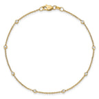 True Origin 14K Yellow Gold 1/5 carat Lab Grown Diamond VS+ F+ Complete 9 Station 9 in Bracelet