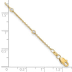 True Origin 14K Yellow Gold 1/5 carat Lab Grown Diamond VS+ F+ Complete 9 Station 9 in Bracelet