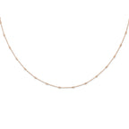 True Origin 14K Rose Gold 3/8 carat Lab Grown Diamond VS+ F+ Complete 16 Station 16 in Necklace