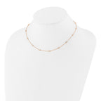 True Origin 14K Rose Gold 3/8 carat Lab Grown Diamond VS+ F+ Complete 16 Station 16 in Necklace