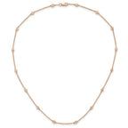 True Origin 14K Rose Gold 3/8 carat Lab Grown Diamond VS+ F+ Complete 16 Station 16 in Necklace