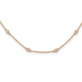 True Origin 14K Rose Gold 3/8 carat Lab Grown Diamond VS+ F+ Complete 16 Station 16 in Necklace