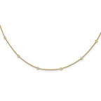 True Origin 14K Yellow Gold 3/8 carat Lab Grown Diamond VS+ F+ Complete 16 Station 16 in Necklace
