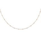 True Origin 14K Rose Gold 1/2 carat Lab Grown Diamond VS+ F+ Complete 18 Station 18 in Necklace